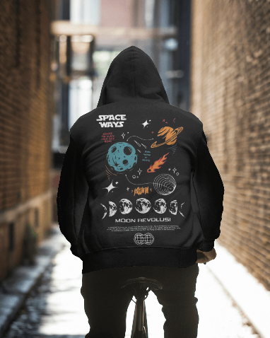 🔭✨ Space Ways: Moon Revolusi Hoodie" – TheOtaku Exclusive